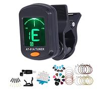 45Pcs Guitar Accessories Set Kit Include String Capo Bridge Pins Picks Replacement Playing Auxiliary Tool 3-in-1 Restring Tool Tuner Button Battery