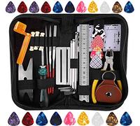 45Pcs Guitar Repairing Maintenance Tool Kit with Carry Bag Guitar Pick, For Guitar Ukulele Bass Mandolin Banjo,Guitar Care Cleaning Accessories Set, Perfect Gift for Music String Instrument Enthusiast