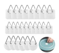 45pcs Invisible Adhesive Picture Hanger Foamboard Picture Hanging Hooks Without Nails, Picture Hangers Sticky Hangers for Home Wall Art Picture Photo Frame Bathroom Closet Kitchen Door.