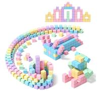 45PCS Magnetic Blocks - Toddler Girl Toys, Magnet Building Blocks, STEM Sensory Outdoor Autism Toys for 3-5 Year Old Boys & Girls, Magnetic Cubes Classroom Must Haves for Kids Ages 3+