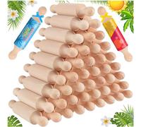 45PCS Mini Rolling Pins for Crafts, Small Wooden Dough Roller for Baking in The Kitchen and Imaginative Play, Wooden Tiered Tray Decorative for Halloween and Christmas Presents (4.1 Inches)