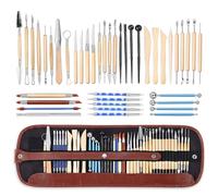 45Pcs Pottery Clay Sculpting Tools, Ceramic Tools Clay Sculpting Set for Engraving Modeling Embossing Shaping Art DIY, Polymer Clay Tools Clay Sculpting Tools with Carrying Case Bag for Beginners