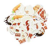 45Pcs Rabbit Scrapbooking Stickers, DIY Rabbit Scrapbook Accessories, 15 Patterns Bunny Party Decorations, 45Pcs Hare Scrapbooking Supplies for Album,Travel Journal, Scrapbook
