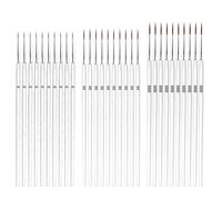 45pcs Tiny Detail Paint Brushes, Miniature Painting Kit Mini Brushes with 3 Sizes #0#00#000 Small Fine Liner Brushes for Painting Crafts Watercolor Acrylics Oil Face Art Miniature Painting(White)