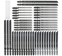 45pcs Universal Jig Saw Blade Set HCS Fast Cut for Wood, Plastic, Metal Compatible with BOSCH Makita Black & Decker SKIL
