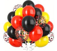 45PCs Vibrant Pink & Orange Latex Balloons Glitter Metallic Confetti Balloons For Birthday Anniversary Party Decoration