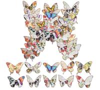 45PCS Vintage Butterfly Stickers,Special Shaped Beautiful Butterfly Collection Stickers for Scrapbooking, DIY Crafts, Laptops, Junk Journal, Gifts for Adult, Child