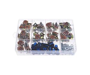 45pcs Wh148 Dual Gang Stereo 6pin Potentiometer kit 1k 5k 10k 20k 50k 100k 250k 500k 1M with knobs Single Shaft Nuts+BOX BIANMTSW