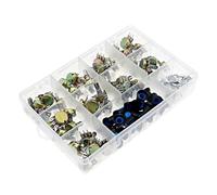 45Pcs WH148 Single Potentiometer Kit Box B1K 5K 10K 20K 50K 100K 500K 1M with knobs Single potentiometer set Shaft Nuts BIANMTSW