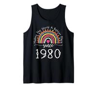 45th Birthday Born Making The World Better Place Since 1980 Tank Top
