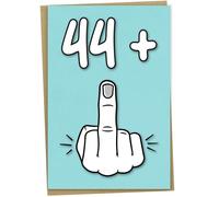 45th Birthday Card, 44 + 1, Funny Birthday Card for 45 Year Old Women or Men,