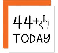 45th Birthday Card Funny for Women - Novelty Middle Finger - Rude Birthday Cards for Men, 145mm Greeting Cards, Joke Banter Cards Mum Dad Sister Brother Auntie Uncle Cousin