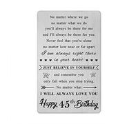 45th Birthday Card Gifts - 45th Birthday Gifts for Women Men Wallet Card Gift