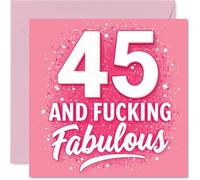 45th Birthday Cards for Women - Fabulous Years - Happy Birthday Card for 45 Year Old Woman Neighbour Cousin Auntie Niece, 145mm Bday Greeting Cards