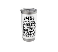 45th Birthday Classic 45 & Fueled by Coffee Age Forty Five Stainless Steel Insulated Tumbler