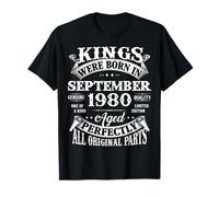 45th Birthday Gift Kings Born In September 1980 45 Yrs Old T-Shirt