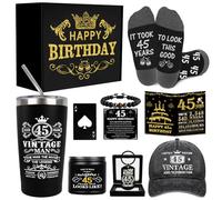 45th Birthday Gifts for Him Men Tumbler Set, Cool Gifts for 45 Year Old Man