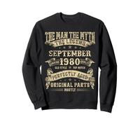 45th Birthday Gifts For Men Mythology Of September 1980 Sweatshirt