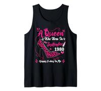 45th Birthday High Heel A Queen Was Born In September 1980 Tank Top