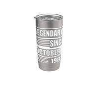 45th Birthday Legendary Since October 1981 B-Day Stainless Steel Insulated Tumbler
