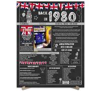 45th Birthday Party Gifts - 45 Years Old Anniversary Poster for Men or Women. Back In 1980 Party Supplies. Birthday or Wedding Gift Ideas for Home Wall Decorations. Born 45 Years ago Size A3