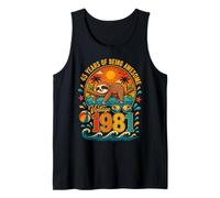 45th Birthday Retro Sloth Tropical Vintage 1981 45 Years Old Tank Top
