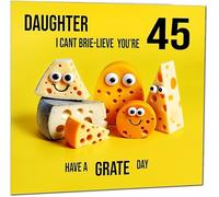 45th Daughter Birthday Card - Cheese Pun Funny Daughters Birthday Card for 45 Year old forty five, forty fifth