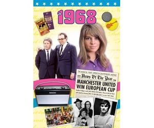 45th Sapphire Wedding Anniversary Gift - 1968 DVD Documentary Film and 1968 Greeting Card