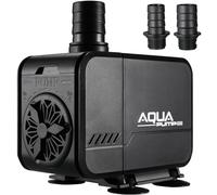 45W Aquarium Pump, Adjustable Flow Water Pump Pond Pump, 3000L/H Submersible Water Pump with Filter and 3 Nozzles 19mm / 22mm / 25mm, Max Delivery Head 3 m, for Pond Fountains, Aquarium, Rock Garden