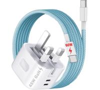45W Charger For Google Pixel 10/10-Pro/10-Pro-XL, 9/9a/9-Pro XL Fold, 8/8a/8-Pro, 7/7a/7-Pro, 6/6a/6-Pro Adapter Plug GaN Fast Charging For Google Watch, Tablet & Pixel Phone 10/9/8 Charger (BLUE)