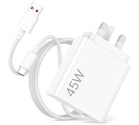 45W Charger Plug for Xiaomi Redmi Note 15/14 Pro, ACAGET 6A/1M USB C Fast Charger Cable USB Wall Power Adapter UK for POCO M8 5G X7 M7 Pro C75 for Xiaomi Pad 7 6 Mi 11 10T for Redmi Note14 13 12 12S