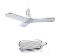 45W E27 LED Bulb Foldable Fan Blade Light 228LEDs 2835 High Brightness Energy Saving Lighting for Home AC 110V/220V Ceiling Lamp Cool White