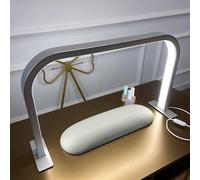 45W Large Half Moon Light for Nail Tech, Dimmable LED Manicure Lamp, 3 Color Modes, Nail Desk Lamp for Nails Art, Tattoo, Eyebrow, Beauty, Reading, Salon(White)