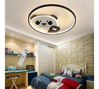 45W LED Ceiling Lights Dimmable With Remote Control Kids Lamp Cartoon Cute Black Panda Design Kids Ceiling Lamps Acrylic Pendant Lights Boys Girls Bedroom Lights Indoor Lighting Fixtures19.7