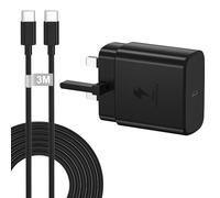 45W Samsung Charger, USB C Plug Fast Charge with USBC to USBC Cable 3M Samsung Fast charger Plug and Cable samsung Super fast charger for Galaxy S25/S24/S23/S22 Ultra/S24+/S23+/S22/S20/C55/A25/M55/M56