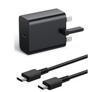 45W Super Fast Charger for Samsung Galaxy S25 S24 S23 Ultra S22 S21, USB C Plug Fast Charge for Samsung, USB Type C Charging Cable and Plug Charge for iPhone 15 16 17 Pro Max Plus, Wall Charger UK