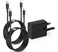 45W Super Fast Charger Type C 1M+2M, Type C Samsung Fast Charging Plug and USB C to USB C Cable for Samsung Galaxy S26 Ultra/S25 Plus/S24+/S23/S22/Note 20/A56/S9, Apple iPhone 17 Pro Max/16/15