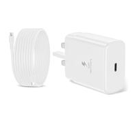 45W Super Fast Charger USB Type C Charging for Samsung Galaxy S26 S25 S24 Ultra Edge/A57/A56/A54/Z Fold 7/6/5, USB C Plug with 1M Type-C Cable - White