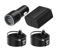 45W USB-C Charger, 2-Pack 45 Watt Super Fast Charger Type C PPS Wall/Car Charger for Samsung Galaxy S24 Ultra/S24+/S23 Ultra/S23+/S23/S22 Ultra/Note 10+, Galaxy Tab S9 with 2X 6.6ft Cable