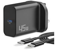 45W USB C Charger, 45 Watt PPS/PD Super Fast Charging USB Plug UK + 2M Type-C Cable for Samsung Galaxy S25 S24 S23 S22 S21 Ultra Edge, Note, Tablet, Google Pixel 9 8 7 Pro XL, iPhone 16 16e 15