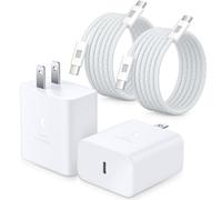 45W USB C Charger for Galaxy S25 Ultra, Excgood Super Fast Charging Block with 6ft USB C to C Cable Compatible with Galaxy S24 FE S23 S22 S21, Note, Tab S10, iPhone 16 Pro Max -2Pack,White