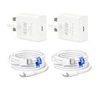 45W USB C Charger for iPhone Duo, Type C Fast Charging Plug with 2m/3m Cable, USB-C Charge Power Adapter with Long Lead Cord for Apple iPhone 18 Pro Max/Duo/17 Air/16/15 Plus/iPad 12.9/11 inch