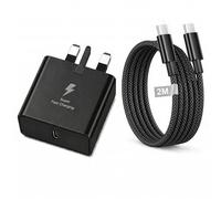 45W USB C Charger Plug for Samsung Charger Fast Charge with USB-C to USB-C Cable Nylon Braided 2M, USB C Plug and Type C Charging Cable Lead for Samsung Galaxy S26 S25 S24 Ultra S22 S21 Z Fold6 Flip6