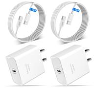 45W USB C Fast Charger GaN Adapter for Google Pixel 10 Pro/9 Pro XL/8 Pro/8/8a/7 Pro/7a/7/6/5/4, 2 Pack Aymla 45 Watt PD Type C Wall Plug Charging Rapidly Android Phone Block with 6.6 FT C to C Cable
