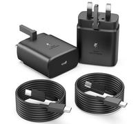 45W USB C Super Fast Charger, 2-Pack with 2M 5A USB-C Cable, Compatible with Galaxy S25/S25+/S25 Ultra, S24 Series, Z Fold6/Flip6, Tab S10/S9