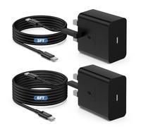 45W USB C Super Fast Charger for Samsung S26/S25, 2Pack Type C Charger Plug and USB C to C Cable 1M+2M for Samsung Galaxy S26/S25 Ultra/S24+/S23/S22 /S21/S20/Note20/10/iPhone 17/16/15 Pro Max