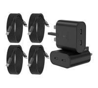 45W USB C Super Fast Charging for Samsung,2Pack Dual-C Port Fast Charger Plug and 4Pack 2M USB C Cable for Samsung Galaxy S26 Ultra/S25+/S24+/S23/S22 /S21/S20 Plus/A56/A55/A25/A26/A16/A36