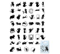 45x/Box Pet Cat Theme Self-Adhesive Stickers for Journaling Scrapbooking - Animal Decorative