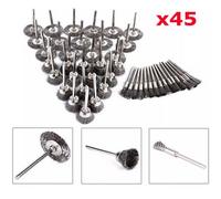 45X Wire Brush Wheel Mix Set Stainless Steel For-Dremel Rotary Tool Accessories