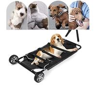 45x22 Inch Dog Stretcher, Foldable Pet Transporter, Strong and Durable with 2 Noiseless Wheels, Max Capacity 200 Lbs, Portable Animal Transport Cart for Dogs and Other Animals